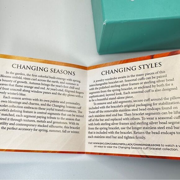 Carolyn Pollack "Changing Seasons" 925 cuff interchangable bracelet! - Picture 12 of 12
